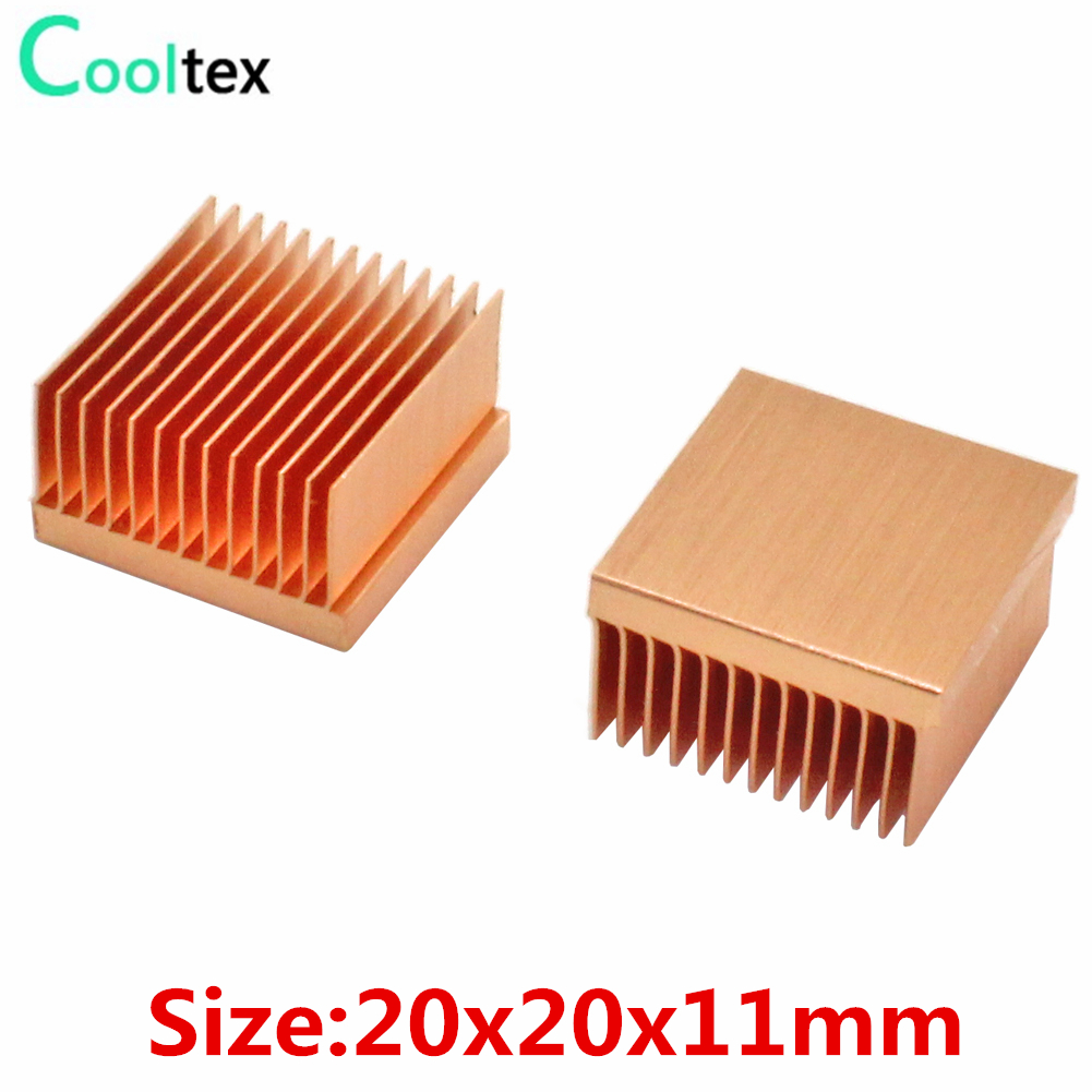 Raspberry Pi Water Cooling Kit - 2pcs Pure Copper Heatsink 20x20x11mm Small
