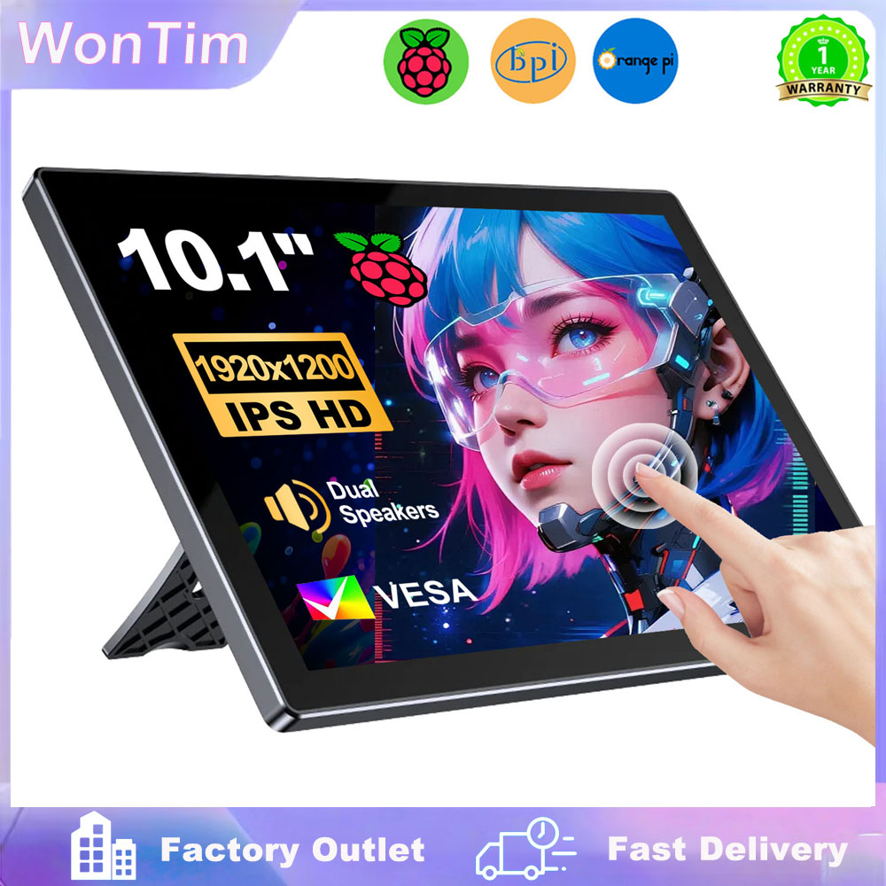 Raspberry Pi 10.1 Inch Capacitive Touch Screen Ips - 10.1 Inch Raspberry Pi 5 4/3/B/B+/A+