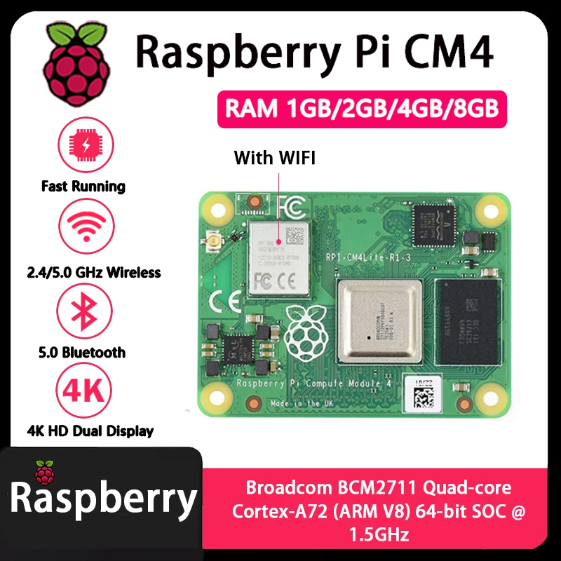 Raspberry Pi CM4 1GB/2GB/4GB/8 - Raspberry Pi Compute Module 4 8Gb 32Gb Emmc review and price