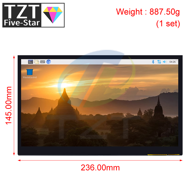 TZT 10.1 Inch HDMI-compatible  - Raspberry Pi 10.1 Inch Capacitive Touch Screen Ips review and price